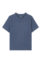 Everywear Regular T-Shirt:Heavy Blue/ Pigment Garment Dye:XS