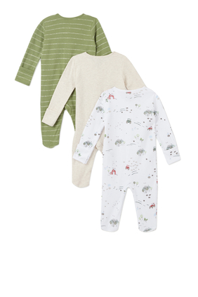 3Pack of  TRACTOR Sleepsuits