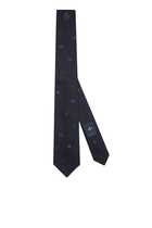 ربطة عنق حرير جاكار بنقشة رموز