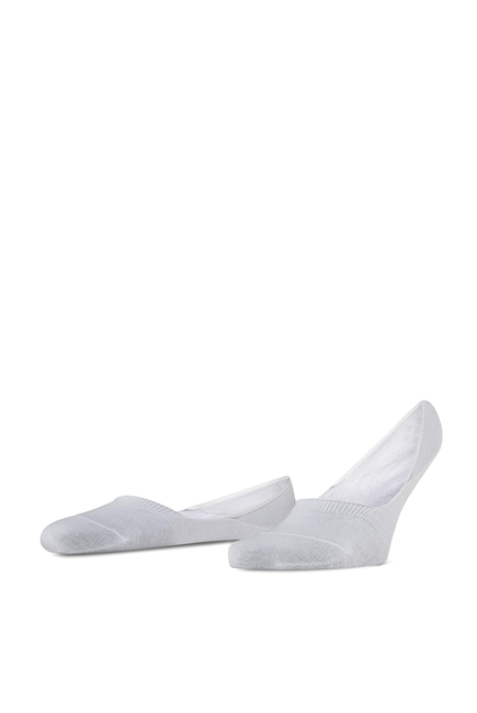 White Step No-Show Socks