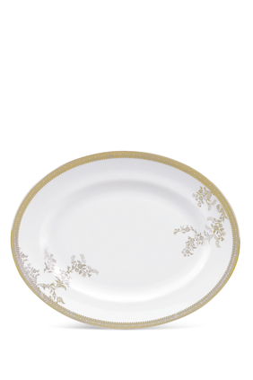 Vera Wang Lace Gold Oval Dish