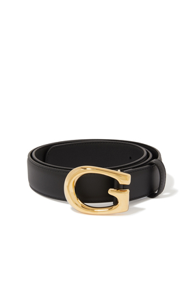 حزام بحلية ذهبية بشعار G