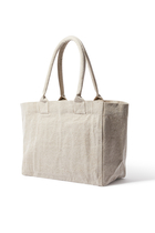 Yenky Zipped Washed Cotton Logo Tote Bag