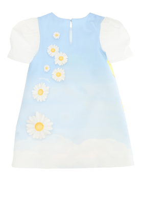 Tweety Cloud Print Dress