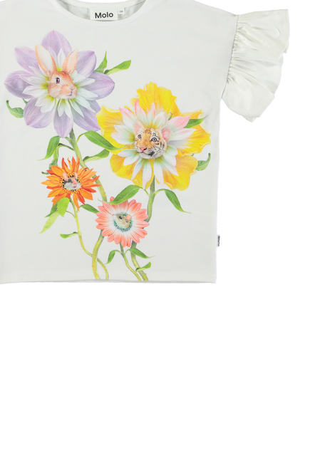 قميص بنقشة زهور