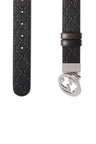 حزام سوبريم بشعار حرفي GG وتصميم بوجهين
