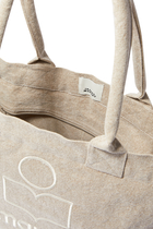 Yenky Zipped Washed Cotton Logo Tote Bag