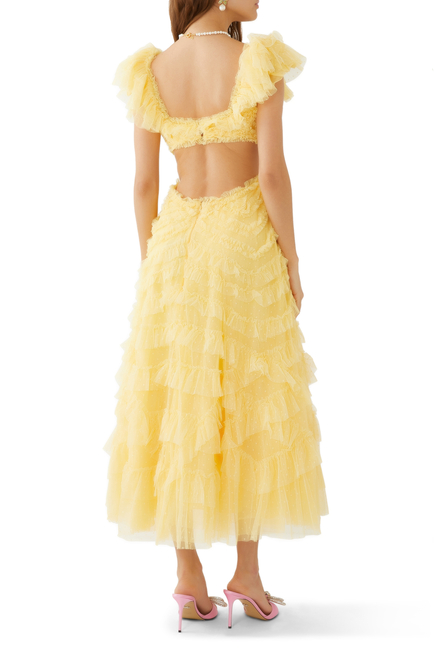 فستان لولا  راقصة الباليه بطول متوسط وظهر مفتوح