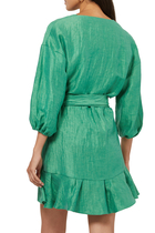 فستان ريفويل قصير بتصميم ملفوف