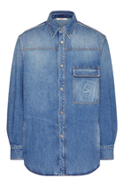  Embossed VLogo Signature Denim Shirt