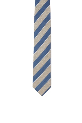 Striped Linen Tie