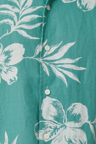 قميص كتان ريزورت بطبعة زهور