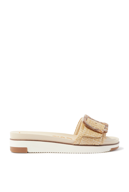 Arian Ruffle Buckle Slide