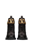 حذاء بوت فالنتينو جارافاني جلد بتصميم عسكري
