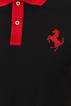قميص بولو قطن عضوي بشعار الحصان