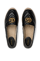 حذاء إسبادريل جلد بحلية شعار GG