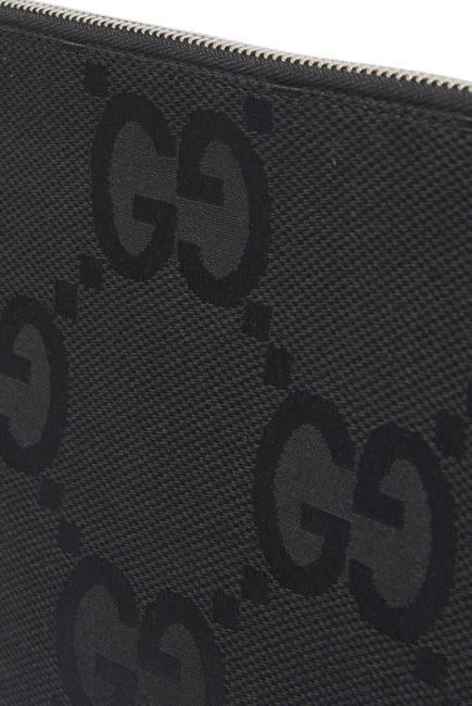 حقيبة مسنجر متوسطة بنقشة شعار GG بحجم كبير