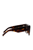 نظارة شمسية بإطار على شكل حرف D بنقشة صدفة السلحفاة