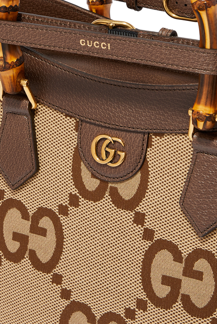 حقيبة يد جامبو بشعار حرفي GG