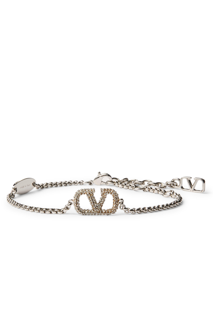  VLogo Signature Strass Bracelet, Metal & Swarovski® Crystals