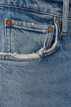 بنطال جينز رايلي طويل بخصر مرتفع وقصة ساق مستقيمة