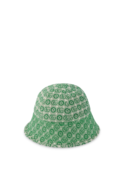 قبعة قطن للأطفال بنقشة حرفي شعار الماركة