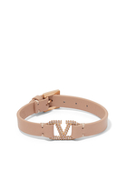  VLogo Signature Leather Bracelet