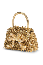 حقيبة صغيرة ذهبية مرصعة بالكريستال