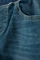 بنطال جينز بحزام خصر بشعار الماركة دنيم للأطفال