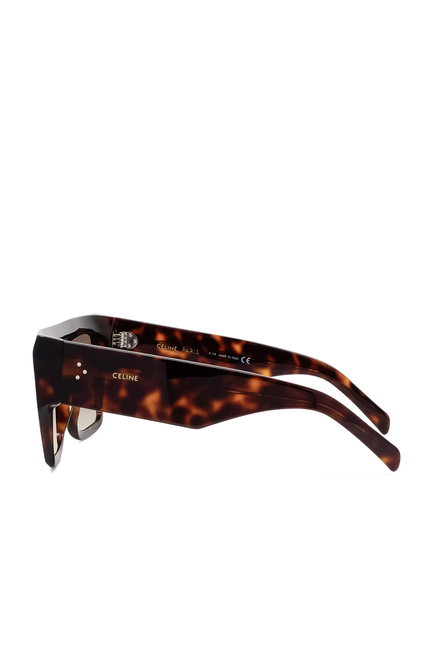 نظارة شمسية بإطار على شكل حرف D بنقشة صدفة السلحفاة