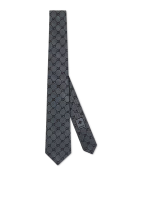 ربطة عنق بنقشة حرفي شعار الماركة حرير جاكار
