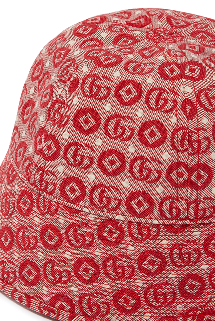 قبعة فيدورا ميلو للأطفال بنقشة شعار GG