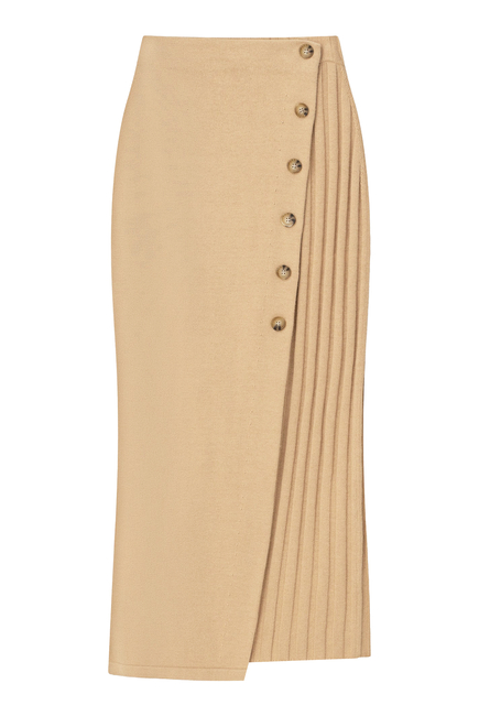 Nougat Mid-Length Skirt