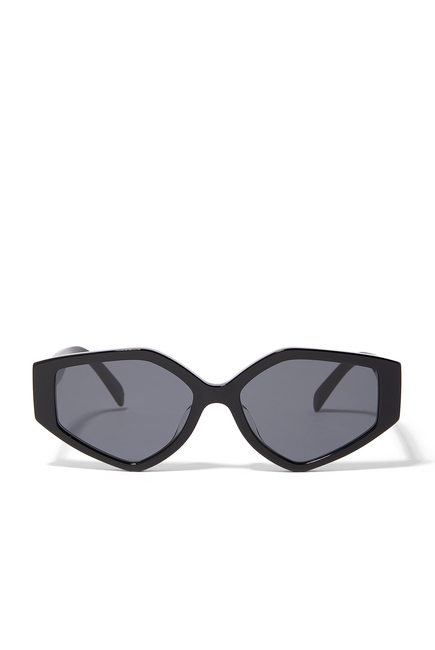 نظارة شمسية أحادية اللون بتصميم هندسي