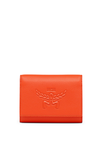 محفظة لوريتوس صغيرة بتصميم ثلاثي الطي جلد