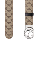 حزام سوبريم بشعار حرفي GG وتصميم بوجهين