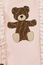 فستان مخطط بطبعة الدب تيدي قطن