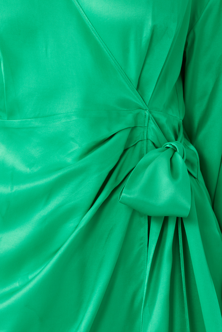 فستان دونا أخضر ملفوف قصير