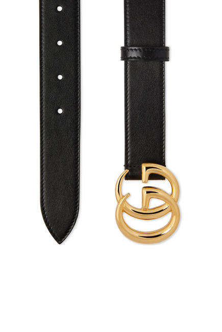 حزام جلد مارمونت بشعار حرفي GG