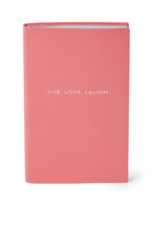 دفتر ملاحظات مزين بعبارة Live Love Laugh