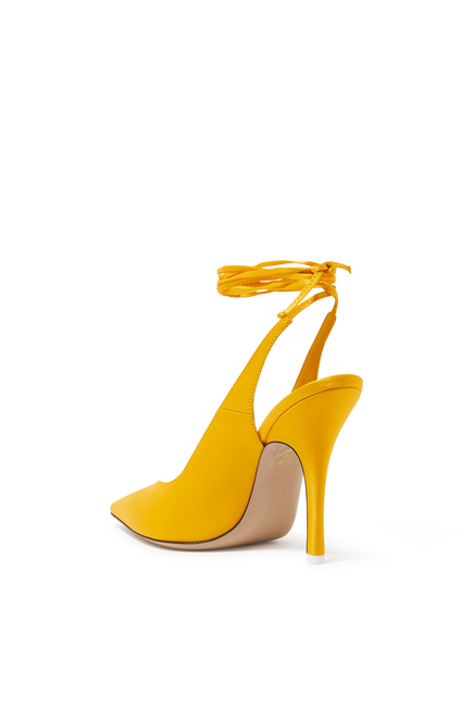 حذاء كلاسيكي فينوس ستان بسيور ملفوفة حول الكاحل وكعب عالي مقاس 105 مم