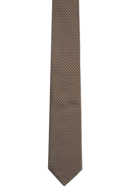 ربطة عنق حرير بنقشة دقيقة