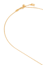 'A' Shadow Letter Necklace, 18k Yellow Gold & Diamond & Enamel