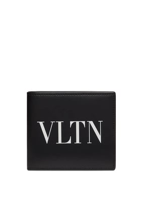 محفظة فالنتينو غارافاني جلد مزينة بشعار VLTN