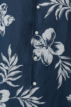 قميص كتان ريزورت بطبعة زهور