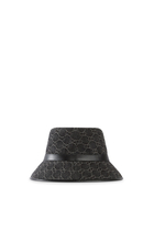 قبعة باكيت دنيم بنقشة حرفي شعار الماركة