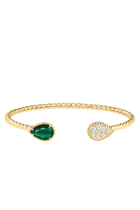 Serpent Boheme Bracelet, Yellow Gold with Malachite & Diamonds