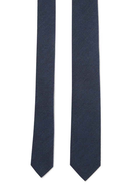 ربطة عنق حرير بنقشة دقيقة