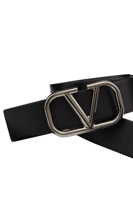 حزام فالنتينو غارافاني بشعار الماركة من الجلد