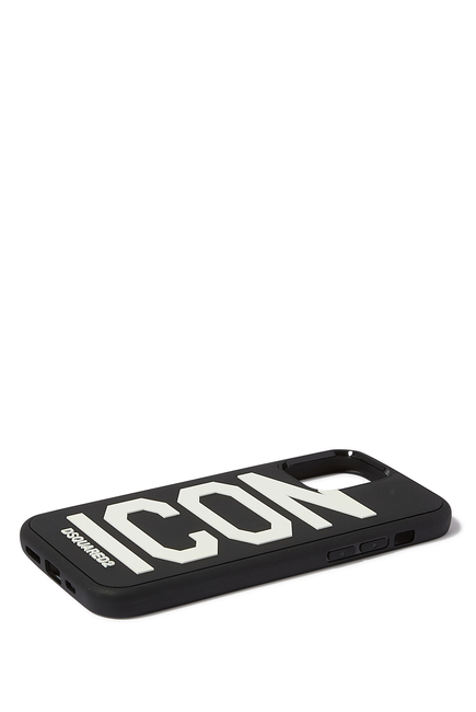 جراب آيفون 12 برو مزين بكلمة Icon